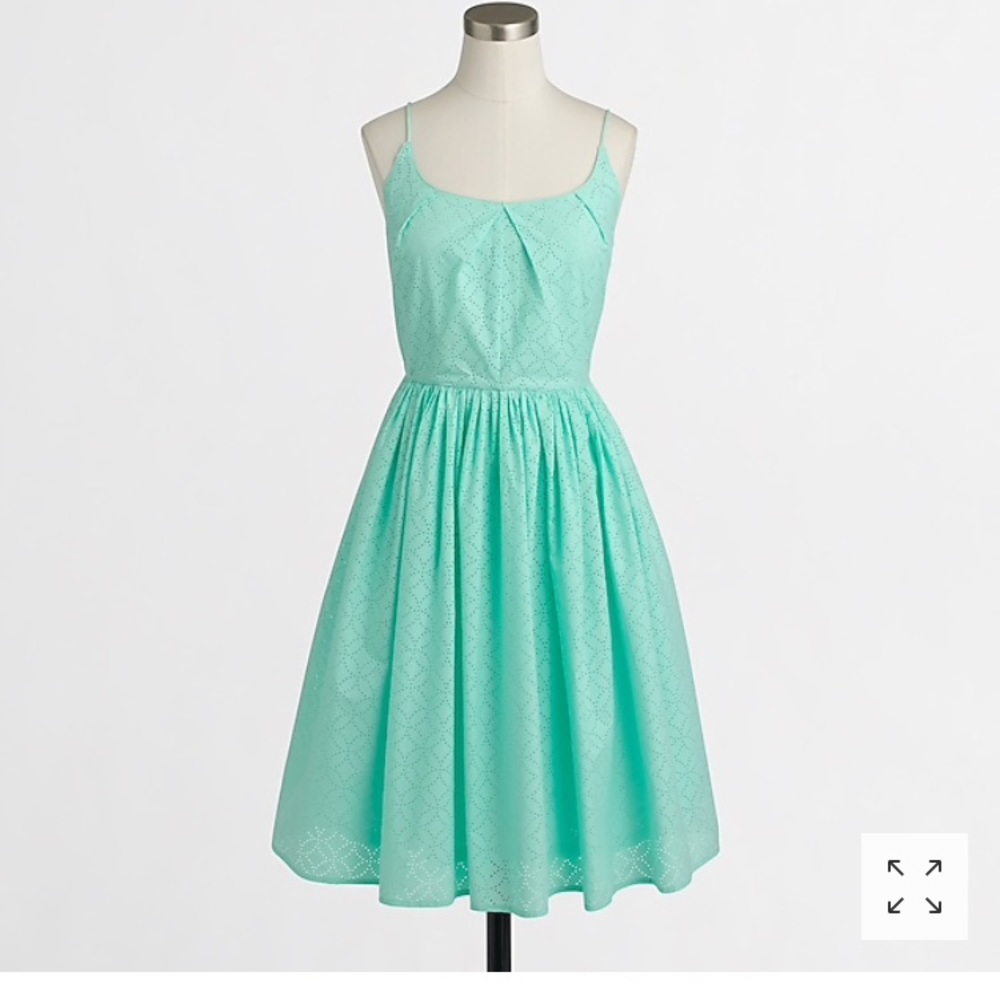 PURPLE geo eyelet dress